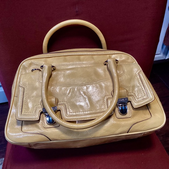 Coach Yellow Leather Poppy Satchel Handbag Shoulder Bag No. A1269-17888 - Picture 6 of 16